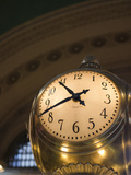 An Illuminated Clock in Grand Central Station, New York, New York, USA Photographic Print by David H. Wells