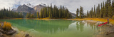 Kayaker on Maligne Lake, Jasper National Park, Alberta, Canada Photographic Print by Gary Luhm