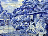 Traditional Azulejos Tiles, Funchal, Madiera, Portugal Photographic Print by Kymri Wilt