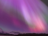 Aurora Borealis, Wrangell Mountains, Alaska, USA Photographic Print by Hugh Rose