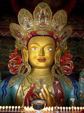 Thikese Monastery, Interior, Ladakh, India Photographic Print by Jaina Mishra