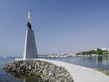Waterfront Statue, UNESCO World Heritage Site, Nessebur, Bulgaria Photographic Print by Cindy Miller Hopkins