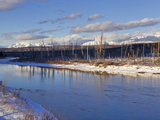 Late Light on the North Fork of the Flathead River in Winter in Glacier National Park, Montana, USA Photographic Print by Chuck Haney