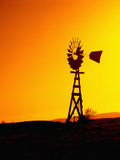 Windmill at Sunset, California, USA Photographic Print by John Alves
