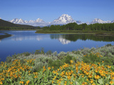 Grand Tetons from the Oxbow, Grand Teton National Park, Wyoming, USA Photographic Print by Michel Hersen