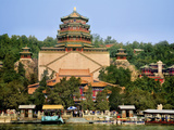 The Pavilion of Buddhist Fragrance, at the Summer Palace, Beijing, China Photographic Print by Miva Stock