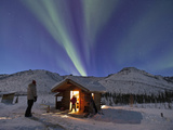 Caribou Bluff Cabin, White Mountain National Recreation Area, Alaska, USA Photographic Print by Hugh Rose