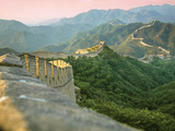 Sunrise over the Mutianyu Section of the Great Wall, Huairou County, China Photographic Print by Miva Stock
