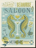 Seahorse Saloon Stretched Canvas Print by  Anderson Design Group