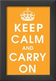 Keep Calm (orange) Framed Giclee Print