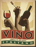 Vino Italiano Stretched Canvas Print by  Anderson Design Group