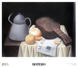 Still Life with Newspaper Collectable Print by Fernando Botero