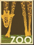 Zoo Giraffe Stretched Canvas Print by  Anderson Design Group