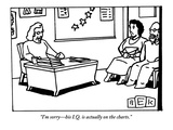 "I'm sorry—his I.Q. is actually on the charts." - New Yorker Cartoon Premium Giclee Print by Bruce Eric Kaplan