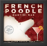 French Poodle Martini Prints by Stephen Fowler