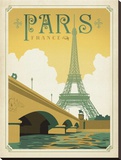 Paris France Classique Stretched Canvas Print by  Anderson Design Group