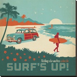 Surf's Up Square Stretched Canvas Print by  Anderson Design Group