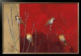 Sparrows in Willow Posters by Ellen Granter