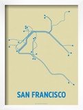 San Francisco (Cement & Blue) Prints by  Line Posters