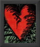 Rancho Woodcut Heart Print by Jim Dine
