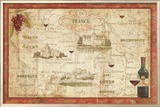 Wine Map Prints by Daphne Brissonnet