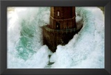 Phares dans la Tempete, la Jument Print by Jean Guichard