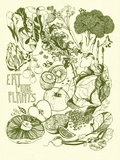 Eat More Plants Sérigraphie par  Brainstorm