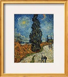 Country Road in Provence by Night, c.1890 Print by Vincent van Gogh