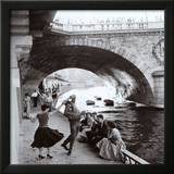 Rock 'n' Roll sur les Quais de Paris Print by Paul Almasy