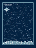 Northern Hemisphere Star Chart Serigraph by  Brainstorm