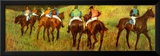 Racehorses in a Landscape (detail) Print by Edgar Degas