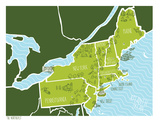 American Atlas - The Northeast Serigrafie von  Brainstorm