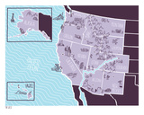 American Atlas - The West Serigraph by  Brainstorm