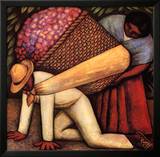 The Flower Carrier Posters by Diego Rivera