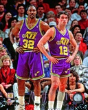 Karl Malone & John Stockton 1994 Action Photo