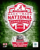 University of Alabama Crimson Tide 2013 BCS Back-To-Back National Champions Team Logo Photo