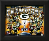 Green Bay Packers Super Bowl XLV Champions Composite (Horizontal) Framed Photographic Print