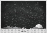 Star Map - A Map of the Constellations - Glow in the Dark Poster Posters