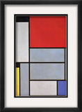 Tableau I Impressão giclée emoldurada por Piet Mondrian