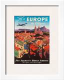 Pan American: Fly to Europe by Clipper, c.1940s Prints by M. Von Arenburg