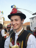 Man Wearing Zdanice Folk Dress During Feast with Law Festival, Zdanice, Brnensko, Czech Republic Photographic Print by Richard Nebesky