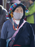 Tibetan Woman on Barkor Street in Lhasa, Tibet, China, Asia Photographic Print by Nancy Brown