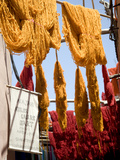 Brightly Coloured Wool Hanging to Dry in the Dyers Souk, Marrakech, Morocco, North Africa, Africa Photographic Print by Ellen Rooney