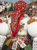 Woman Wearing Folk Dress During Autumn Feast Festival, Borsice, Brnensko, Czech Republic, Europe Photographic Print by Richard Nebesky
