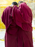 Two Buddhist Monks from the Back, Tibet, China, Asia Photographic Print by Nancy Brown