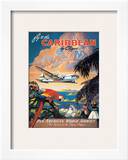 Pan American: Fly to the Caribbean by Clipper, c.1940s Poster by M. Von Arenburg