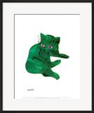 Green Cat, c.1956 Art by Andy Warhol
