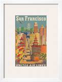 United Airlines San Francisco c.1950 Prints by Joseph Feher