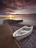 Sunrise over the Beach at Sidmouth, Devon, England, United Kingdom, Europe Photographic Print by Adam Burton