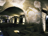 The Catacombs of San Gennaro (St. Januarius), Naples, Campania, Italy, Europe Fotografisk tryk af Oliviero Olivieri The Catacombs of San Gennaro (St. Januarius), Naples, Campania, Italy, Europe Fotografisk tryk af Oliviero Olivieri